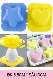 Bộ 2 Khuôn Bento Ngôi Sao + Trái Tim ( SM1515 )