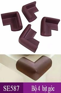 Bộ 4 Xốp Bọc Góc Bàn Màu Tím Than ( SE587 )
