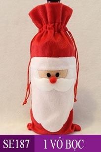 Vải bọc chai rượu hình Ông Noel ( SE187 )