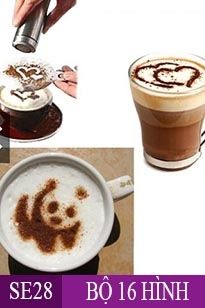 Bộ 16 miếng tạo hình bọt sữa cafe Cappucino ( SE28 )