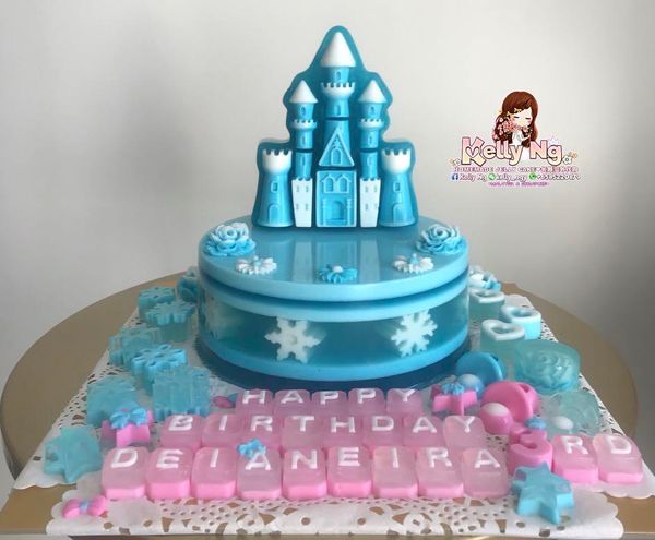 Khuôn silicon làm rau câu lâu đài dày to 14,5cm ( CN562 )