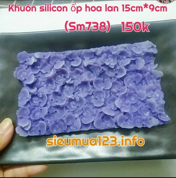 Khuôn silicon ốp viền hoa lan nhỏ 15cm ( SM738 )