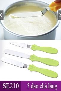Bộ 3 cây dao chà láng bánh kem cán nhựa mini ( SE210 ) dày đẹp