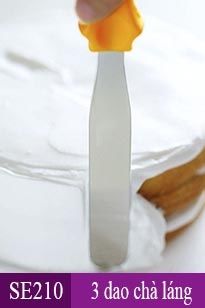 Bộ 3 cây dao chà láng bánh kem cán nhựa mini ( SE210 ) dày đẹp