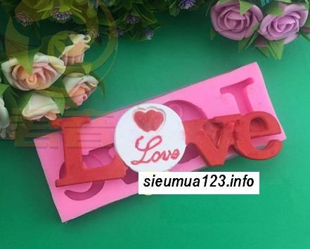 Silicon Chữ love nằm có trái tim ( TC722 )