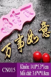Khuôn silicon Tiếng Hoa Vạn Sự Như Ý ( CN015 )
