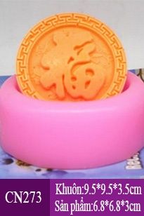 Khuôn silicon chữ Phúc tròn 7cm ( CN273 )