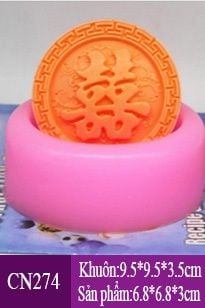 Khuôn silicon chữ Hỷ tròn 7cm ( CN274 )