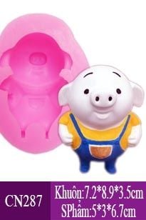 Khuôn silicon con heo thợ xây ( CN287 ) CÒN 3 CON