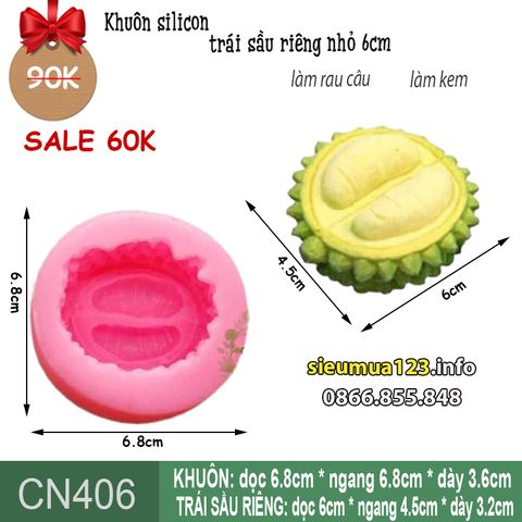 Khuôn silicon trái sầu riêng nhỏ 6cm ( CN406 ) - CÒN 1 CÁI