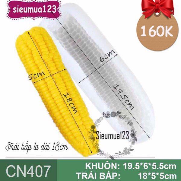 Khuôn silicon trái bắp mỹ 18cm ( CN407 )