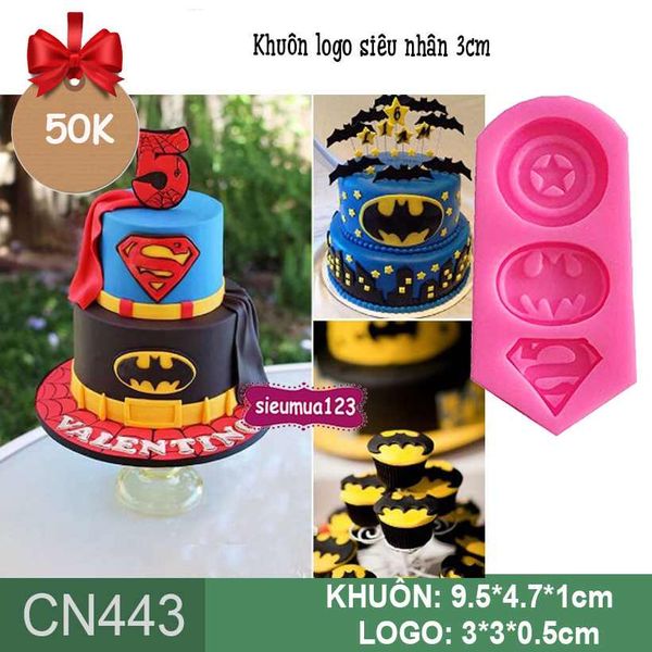 Khuôn silicon logo siêu nhân 3cm ( CN443 )