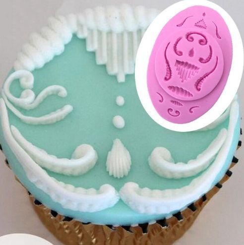 Silicon Fondant viền cong Gothic sò xoắn mỏng ( TC258 )