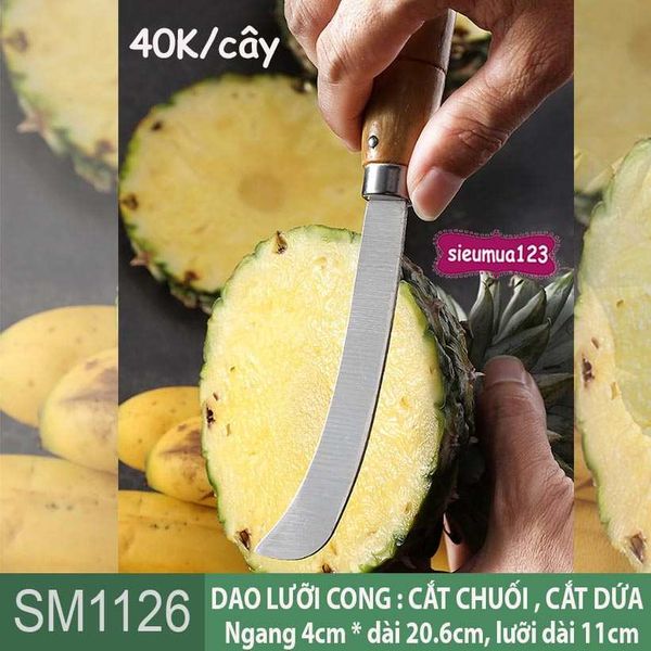 Dao cắt chuối , cắt dứa cán vàng 20,6cm ( SM1126 )