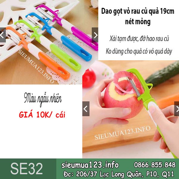 Dao gọt vỏ rau củ quả nét mỏng 19cm ( SE32 )