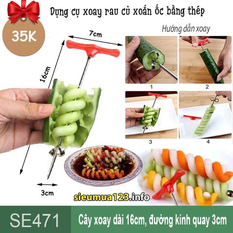 Dụng cụ xoay rau củ tạo hình xoắn ốc bằng thép ( SE471 )