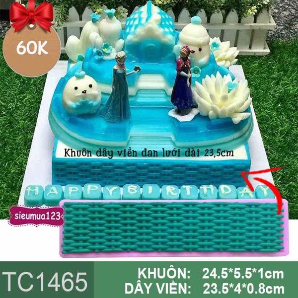 Khuôn silicon dây viền đan lưới 23,5cm ( TC1465 )