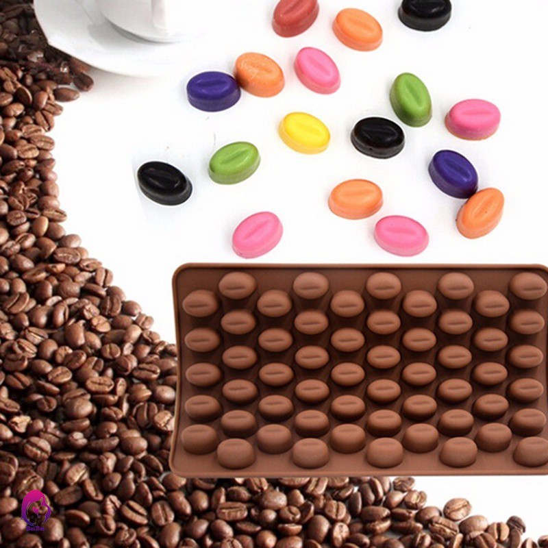Khuôn silicon làm kẹo 55 hạt cafe size 1,5cm ( SC39 )
