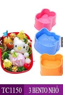 Bộ 3 khuôn bento gấu thỏ kitty ( TC1150 )