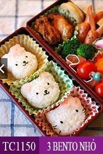 Bộ 3 khuôn bento gấu thỏ kitty ( TC1150 )