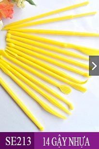 Bộ tool 14 gậy nhựa 2 đầu tạo hình bánh ( SE213 )