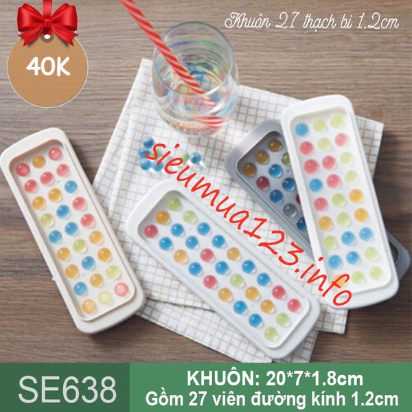 Khuôn nhựa làm thạch 27 viên bi mochi 1,2cm ( SE638 )