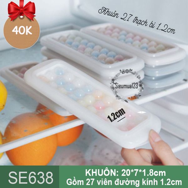 Khuôn nhựa làm thạch 27 viên bi mochi 1,2cm ( SE638 )