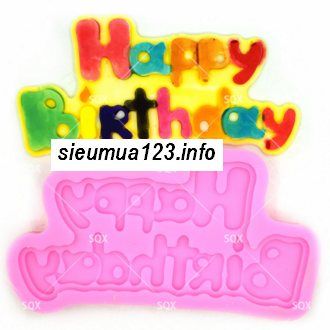 Khuôn Silicon Chữ Happy Birthday Nến ( TC723 )