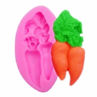 Khuôn silicon củ cà rốt đôi nhỏ 7cm ( TC1060 )