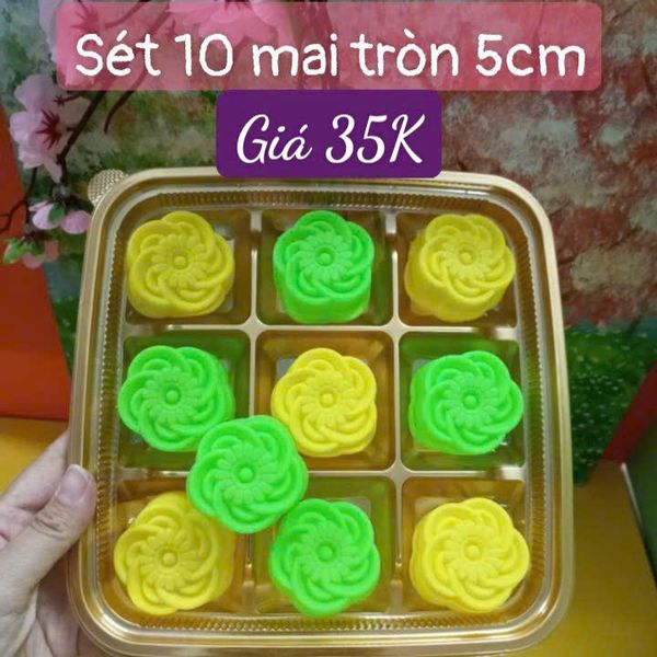 Sét 10 khuôn silicon hoa mai tròn 5cm ( SM1912 )