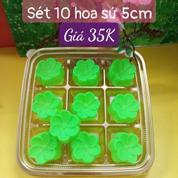 Sét 10 khuôn silicon hoa sứ 5cm ( SM1919 )