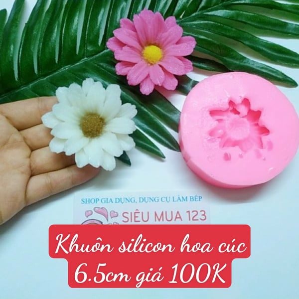 Khuôn silicon hoa cúc vàng 6,5cm ( SM1178 )