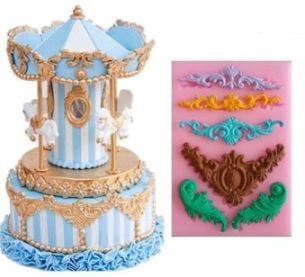 Silicon Fondant viền hoa văn Gothic 6 kiểu dài 8cm ( TC265 )