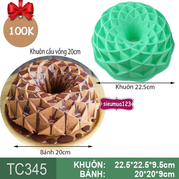 Khuôn nướng bánh silicon cầu vồng 20cm ( TC345 )