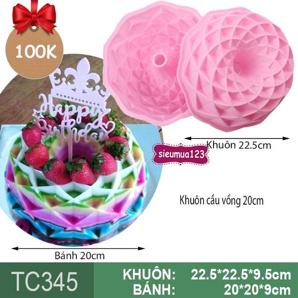 Khuôn nướng bánh silicon cầu vồng 20cm ( TC345 )