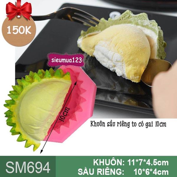 Khuôn silicon múi sầu riêng 10cm ( SM694 )