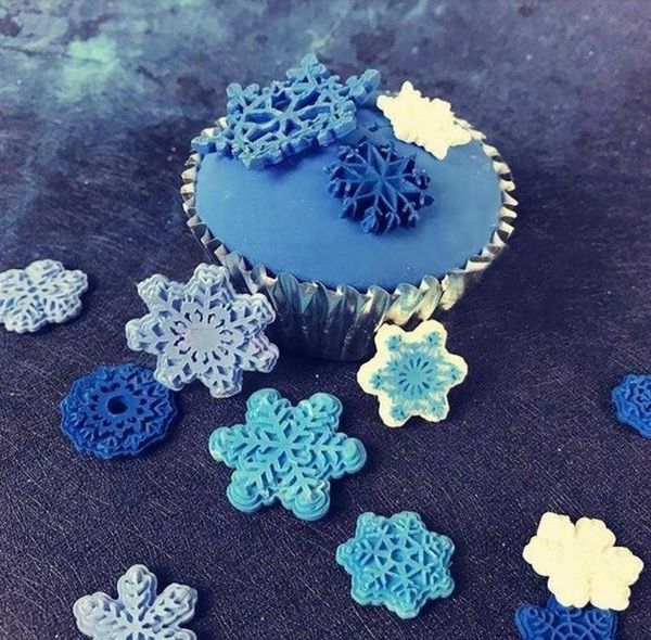 Khuôn silicon 10 hoa tuyết nhỏ 1,7cm - 3,2cm ( TC476 )