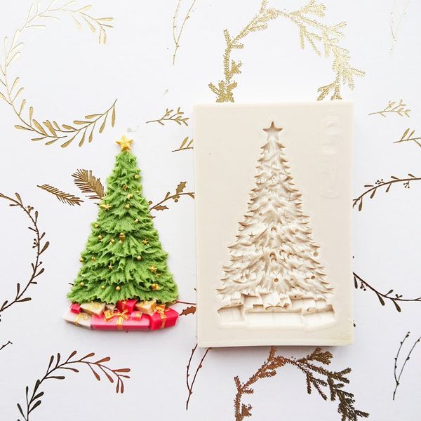 Khuôn silicon cây thông nhỏ ngôi sao 6cm ( TC1063 )