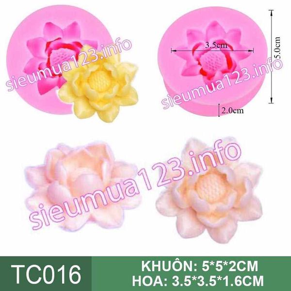 Khuôn silicon làm rau câu hoa sen nhỏ 3,5cm ( TC016 )