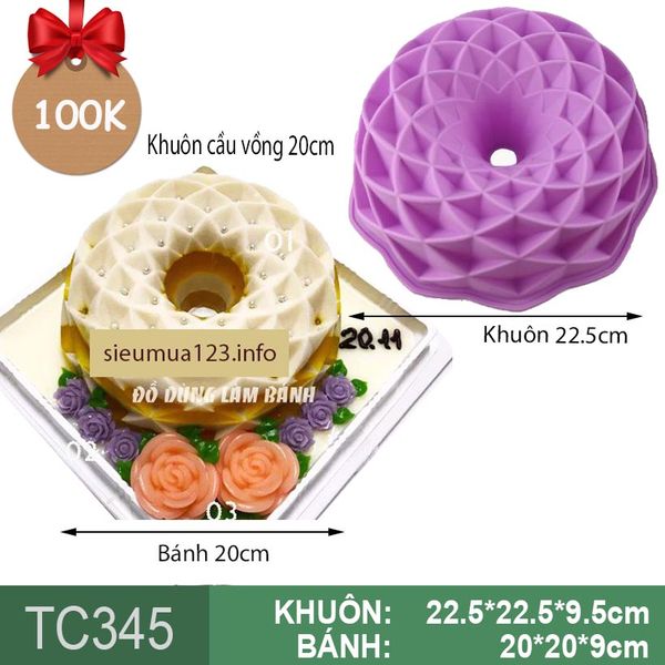 Khuôn silicon làm bánh rau câu cầu vồng 20cm ( TC345 )
