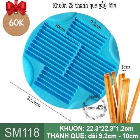 Khuôn bánh mì que: Khuôn 28 que đường kính 1cm ( SM118 )