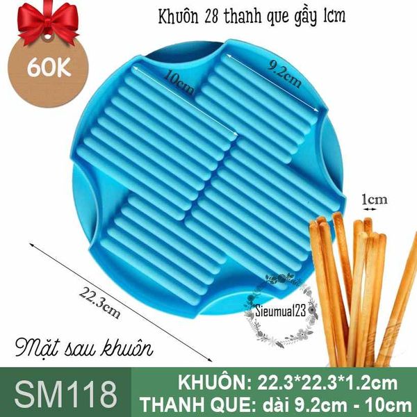 Khuôn bánh mì que: Khuôn 28 que đường kính 1cm ( SM118 )
