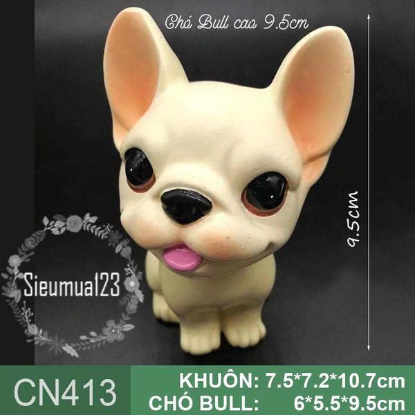 Khuôn silicon con chó Bull Pháp nhí nhảnh ( CN413 ) CÒN 1 CON