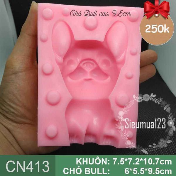 Khuôn silicon con chó Bull Pháp nhí nhảnh ( CN413 ) CÒN 1 CON