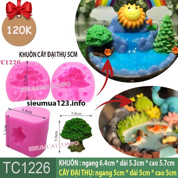 Khuôn silicon làm rau câu cây đại thụ 5cm ( TC1226 )