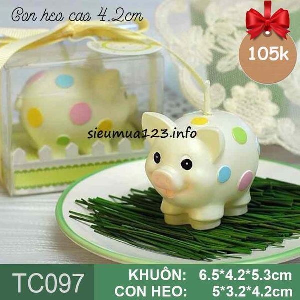 Khuôn silicon làm rau câu con heo mini cao 4.2cm ( TC097 )