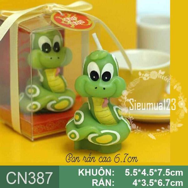Khuôn rau câu silicon 4d : Khuôn con rắn 6,7cm ( CN387 )