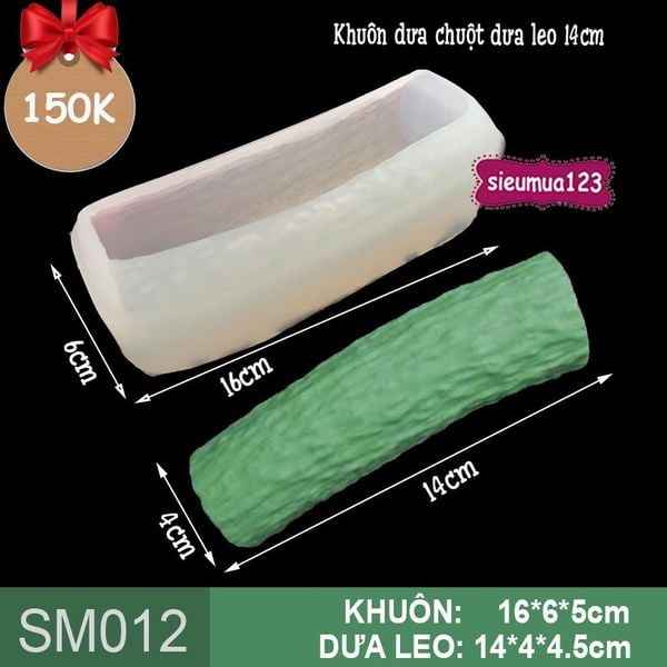 Khuôn silicon trái dưa chuột dưa leo to 14cm ( SM012 )