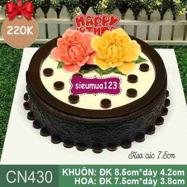 Khuôn silicon hoa cúc cánh cam 7,5cm ( CN430 ) làm rau câu