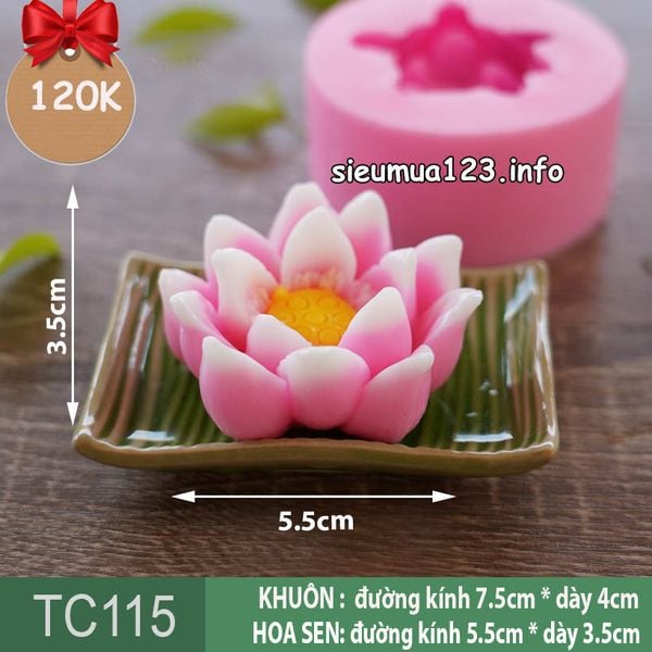 Khuôn silicon hoa sen 2 tầng 5,5cm ( TC115 )